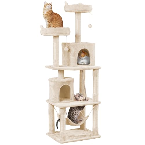 Cat Tower 70.5in Cat Tree for Indoor Cats (70.5in / Beige)