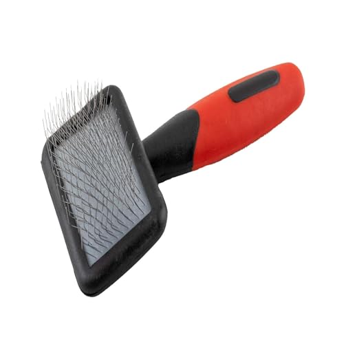 Paw Brothers Mini Pin Tiny Flat Slicker Brush for Dogs (Mini Soft Pin Slicker Brush)