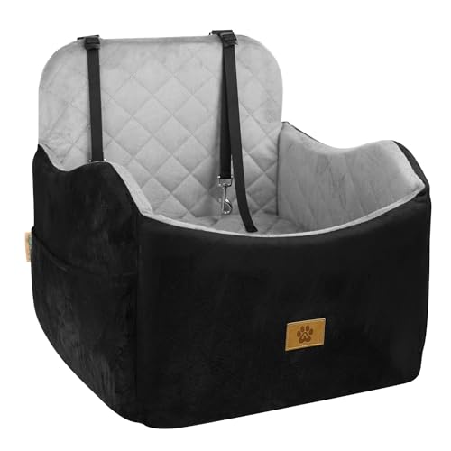 Dog Car Seats for Small Dogs Up to 35 lbs (Black/Grey)