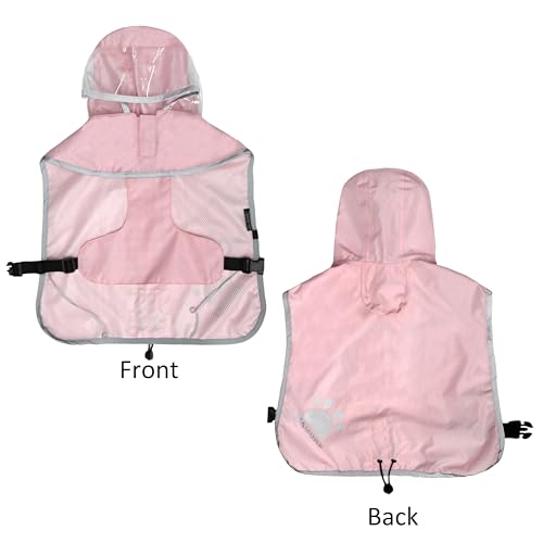 Dog Raincoat Waterproof (Pink / 3X-Large(77-94lb))