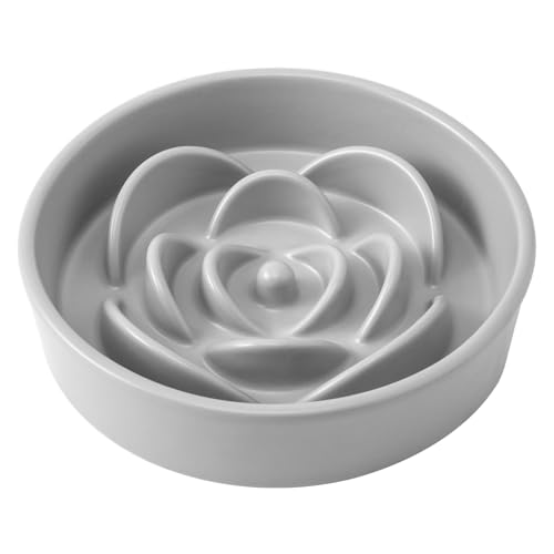 8.25'' Ceramic Slow Feeder Dog Bowls (8.25 inch / Grey)