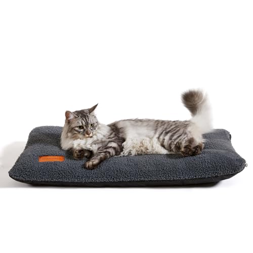 Self Warming Cat Bed Thermal Ultra Soft Cat Mat 29 x 19 in Extra Warm (Dark Gray / 29 x 19 in)
