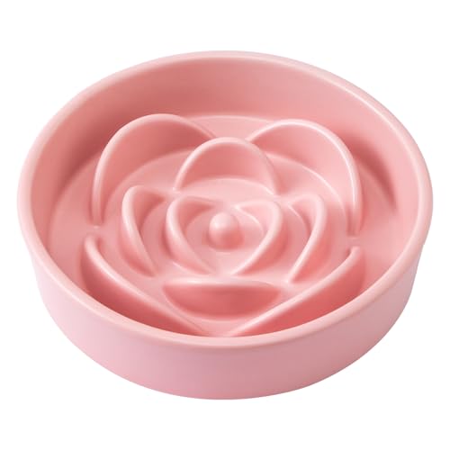 8.25'' Ceramic Slow Feeder Dog Bowls (8.25 inch / Pink)