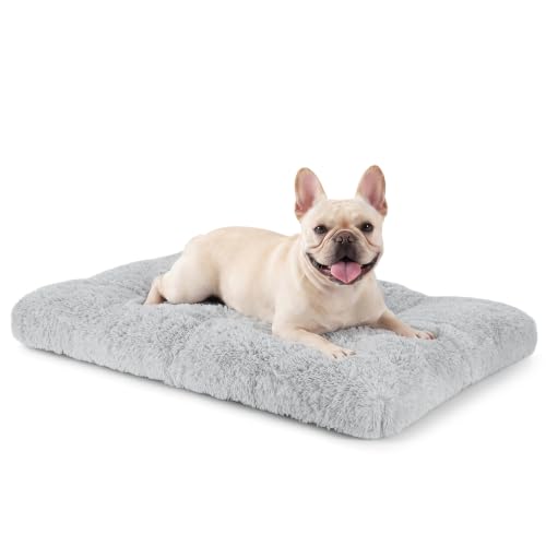 Dog Bed Crate Pad (29.0"L x 21.0"W x 3.0"Th / Light Grey)
