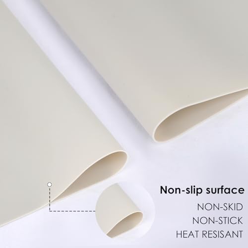 Extra Large Silicone Placemat (05-beige / 27.6"L x 15.7"W)
