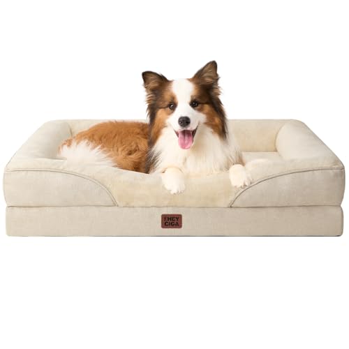 Orthopedic Dog Bed for Large Dog (Beige / 41x27x7.5)