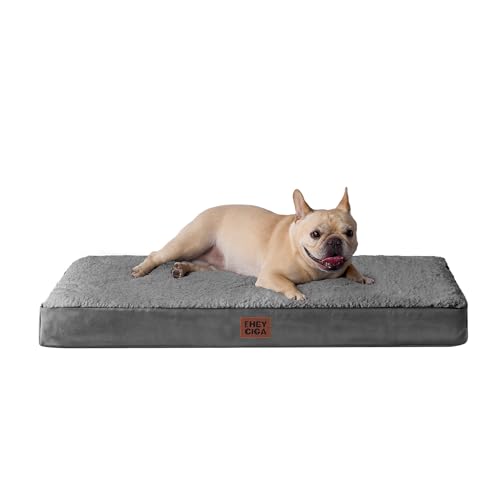 Orthopedic Dog Bed with Removable Washable Cover (30*20*3.5 inches / Grey)