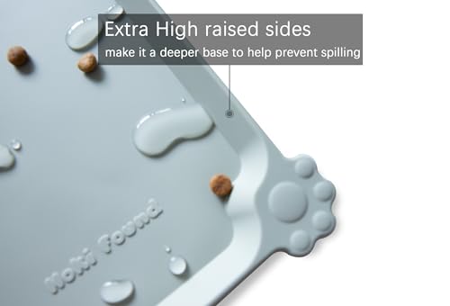 XX Large Silicone Pet Food Mats Tray (28" x 26" / Battleship)