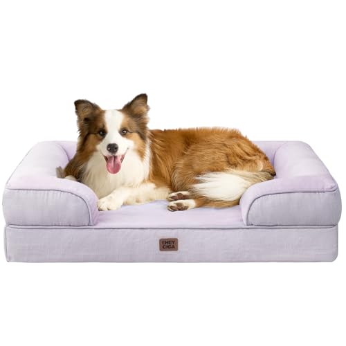 Orthopedic Dog Beds Large Sized Dog (Lilac / 41.0"l X 27.0"w X 6.5"th)