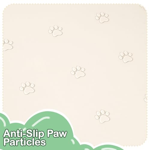 Waterproof Silicone Pet Feeding Mat (Beige)