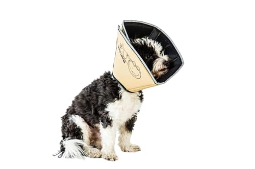 Comfy Cone Pet Cone for Dogs (Tan / MXL(Neck to Nose 12"))