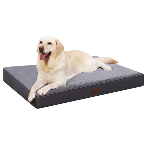 Waterproof Medium Size Dog Crate Bed Orthopedic 35x22 Grey (35"L x 22"W x 3"H / Grey)