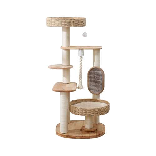 48in Natural Wood Cat Tree for Large Cats (48IN)