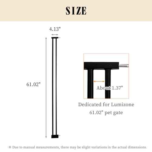 61.02" Extra Tall Pet Gate Extension Kit 4.13" Wide Black (61.02" H-black / 4.13" W, Extension)