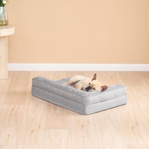Orthopedic Dog Bed Medium Size (Grey / 30.0"L x 20.0"W x 6"Th)