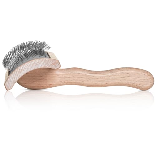Mark VI Curved Back Slicker Brush for Dogs (Mark VI Medium Curved Back)