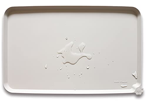 XX Large Silicone Pet Feeding Mats (28" x 26" / Cream Brown)