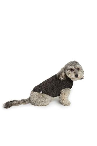 CozyChic Ribbed Pet Sweater (Medium / Carbon-Black)
