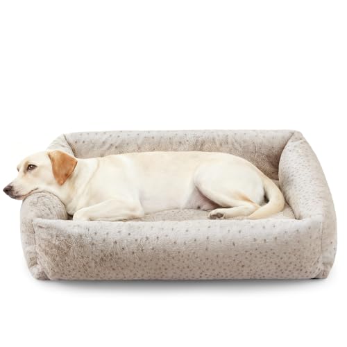 XL Dog Beds Large Sized Dog (Beige / XL (42"x36"x9"))
