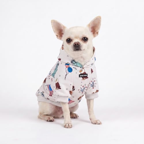 Dog Hoodie Buttery (USA Grey / Small)