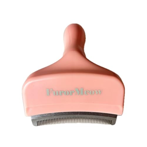 Pet Deshedding Tool with Curve Blade (Small / Pink)
