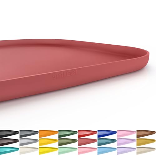 Waterproof Silicone Pet Food Mat with Raised Edge for Dog & Cat (Erythrinus / 24"L x 16"W)