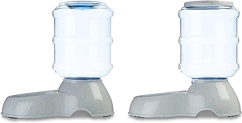Automatic Pet Water Dispenser and Gravity Food Feeder Set for Cat and Dog (Waterer + Feeder / Small)