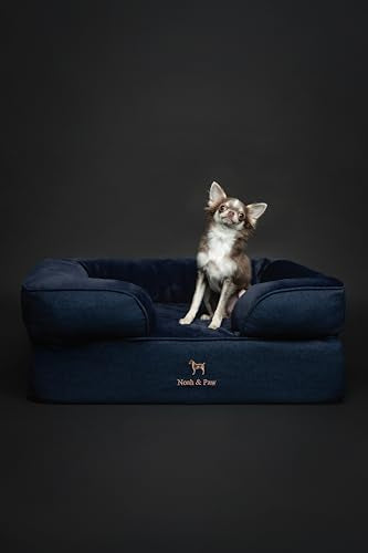 Dog Bed 28x23x11 Inch (Denim - Dark Blue / Medium)