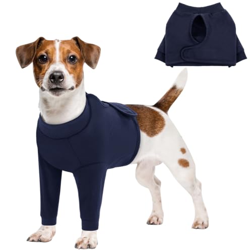 Recovery Sleeve for Dogs Front Leg (X-Small / NavyBlue)