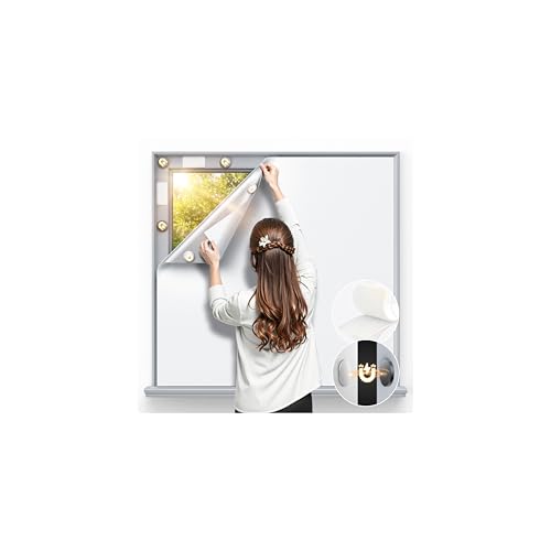 Magnetic Blackout Window Cover Portable 100% Blackout Curtains for Bedroom (White / 58"W x 100"H)