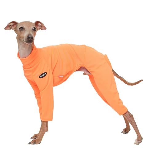 D Doggy Star Italian Greyhound Clothes Stretchy Neon Onesie Spring Summer (L / Onsi Ne Orange)