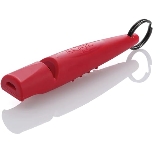 Alpha 211.5 Professional Dog Training Whistle with Enhanced Ergonomic Grip. BPA (Carmine Red)