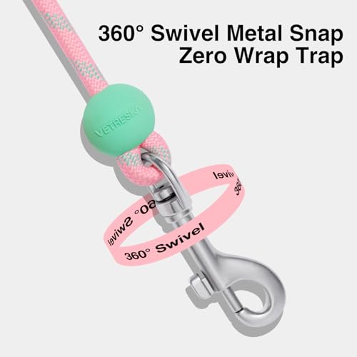 Crossbody Hands Free Dog Leash (Flora Pink)