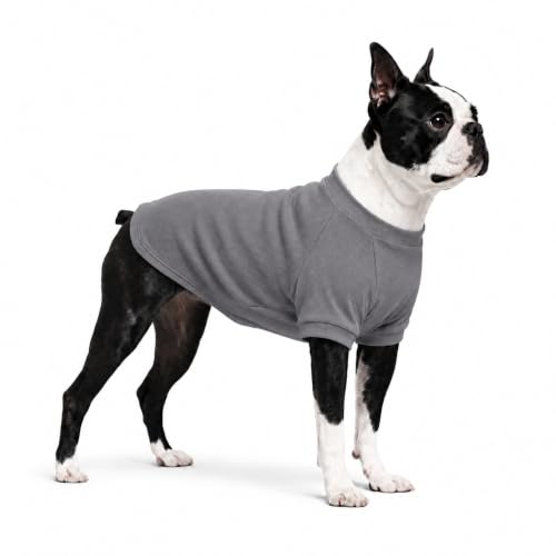 Ribbed Dog T Shirt Cotton Knitted Dog Sweaters for All Season Pet T (XL (for Medium Dog) / Dark gray)