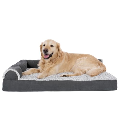 Orthopedic Dog Bed for Large Dogs w (Jumbo / Stone Gray)