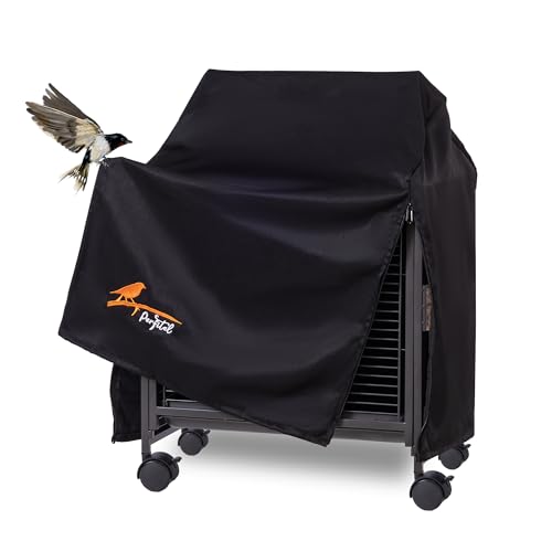 Small Black Blackout Bird Cage Cover (18.9"L x 15"W x 25.6"H)
