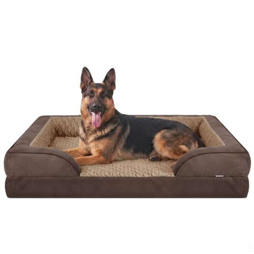 Orthopedic Dog Bed for Extra Large Dogs (XXL (48"x 35"x 8") / Dark Brown)