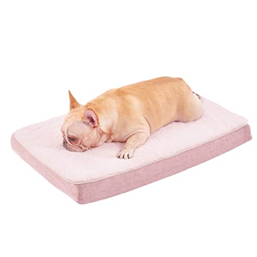 Memory Foam Medium Dog Bed (Pink / Medium-29"x 18" x 3")
