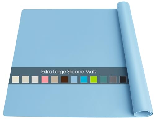 Extra Large Silicone Mats (04-light Blue / 23.6"L x 15.7"W)