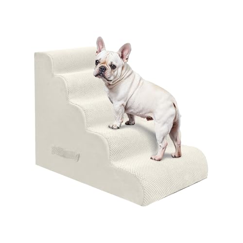 5 Step Pet Stairs for High Beds & Sofas (Beige / 5-step 22.8"H)