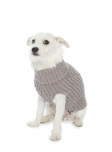 CozyChic Ribbed Pet Sweater (Small / Warm Gray)