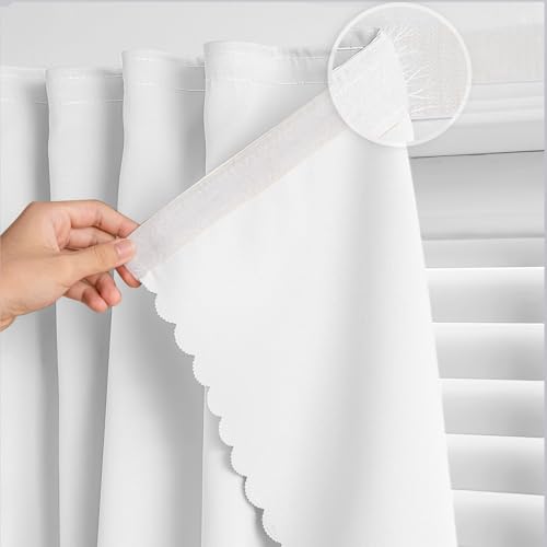 Self Adhesive Curtains (71"W x 72"L (Pack of 1) / White)