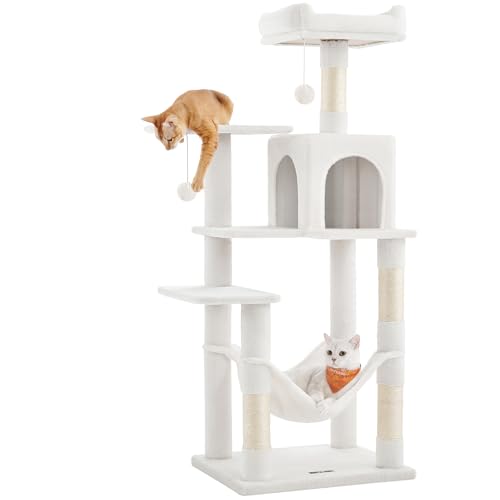 Cat Tree 54.2 (54.2 Inches / Cream White)