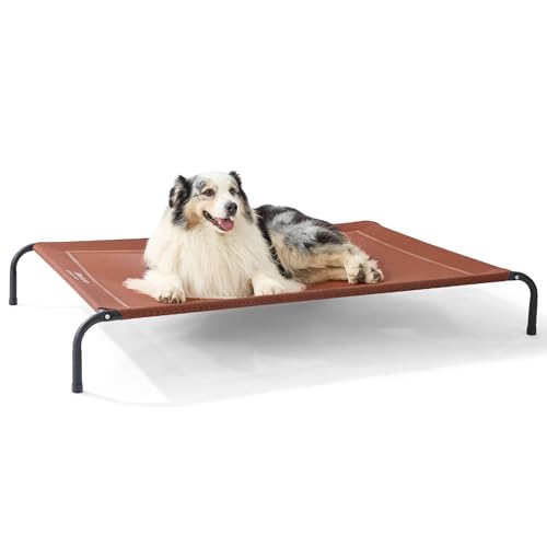 Outdoor Elevated Cooling XL Dog Bed for Extra Large Dog (Terracotta / 54"L x 35.4"W x 8"Th)