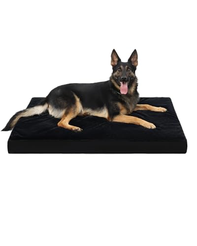 Orthopedic Dog Bed for Extra Large Dogs with Waterproof (Black / 47.0"L x 29.0"W x 4.0"Th)