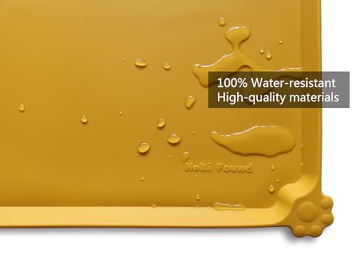 L Silicone Non Slip Pet Feeding Mats (22" x 14" / Honey)