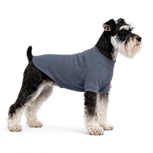 Ribbed Dog T Shirt Cotton Knitted Dog Sweaters for All Season Pet T (L (for Small Medium Dog) / Grayish blue)