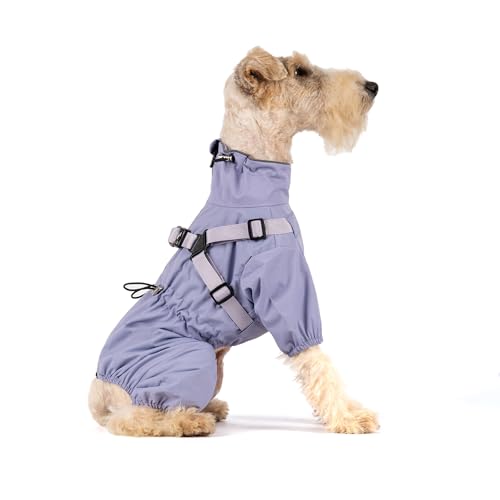 Waterproof Dog Raincoat (S Back Length 13" / Purple)