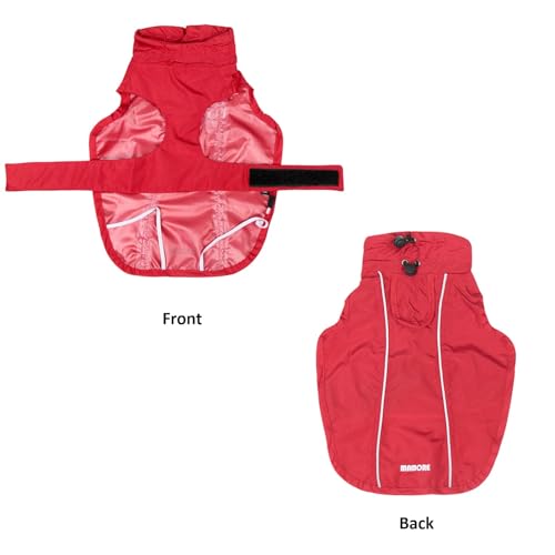 Adjustable Waterproof Dog Raincoat for Dogs (Red / X-Large(37-55lb))