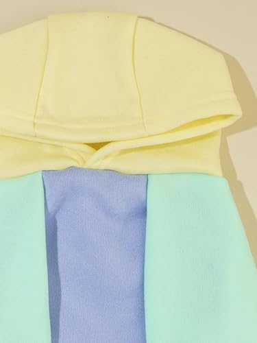 Basic Dog Hoodie Sweatshirt Puppy Sweater Warm Cat Costumes Pet Clothes for Chihuahua Puppy Kitten Small Medium Dogs Yellow and Blue X (X-Large / Yellow and Blue)